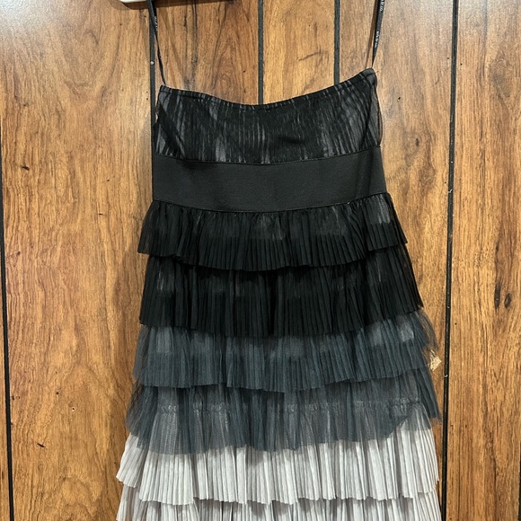 Black and gray Y2K raffle strapless party dress size Small - Picture 4 of 14